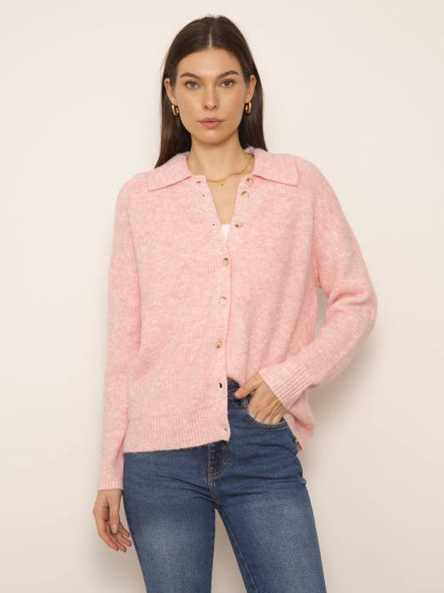 Central Park West Millie Oversized Sweater Polo In Pink Pink