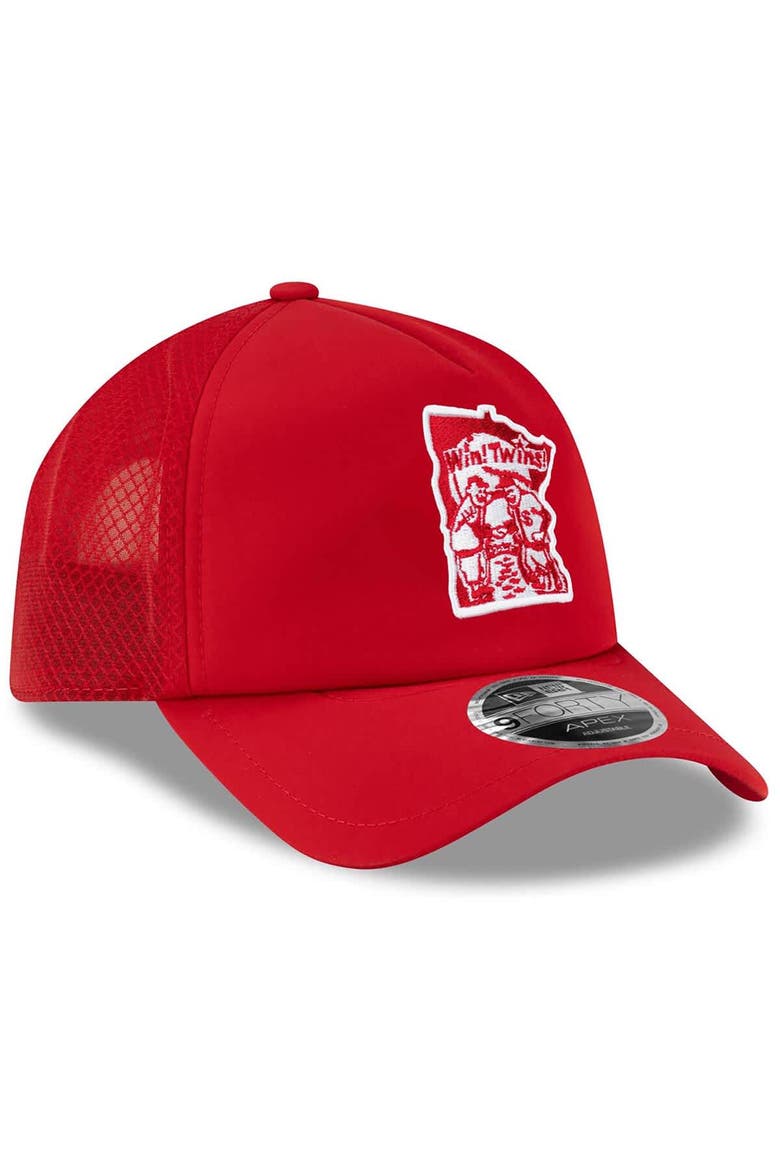 Men's New Era Red Minnesota Twins 2026 Batting Practice Alternate Apex 9FORTY Adjustable Hat, Alternate, color, Red