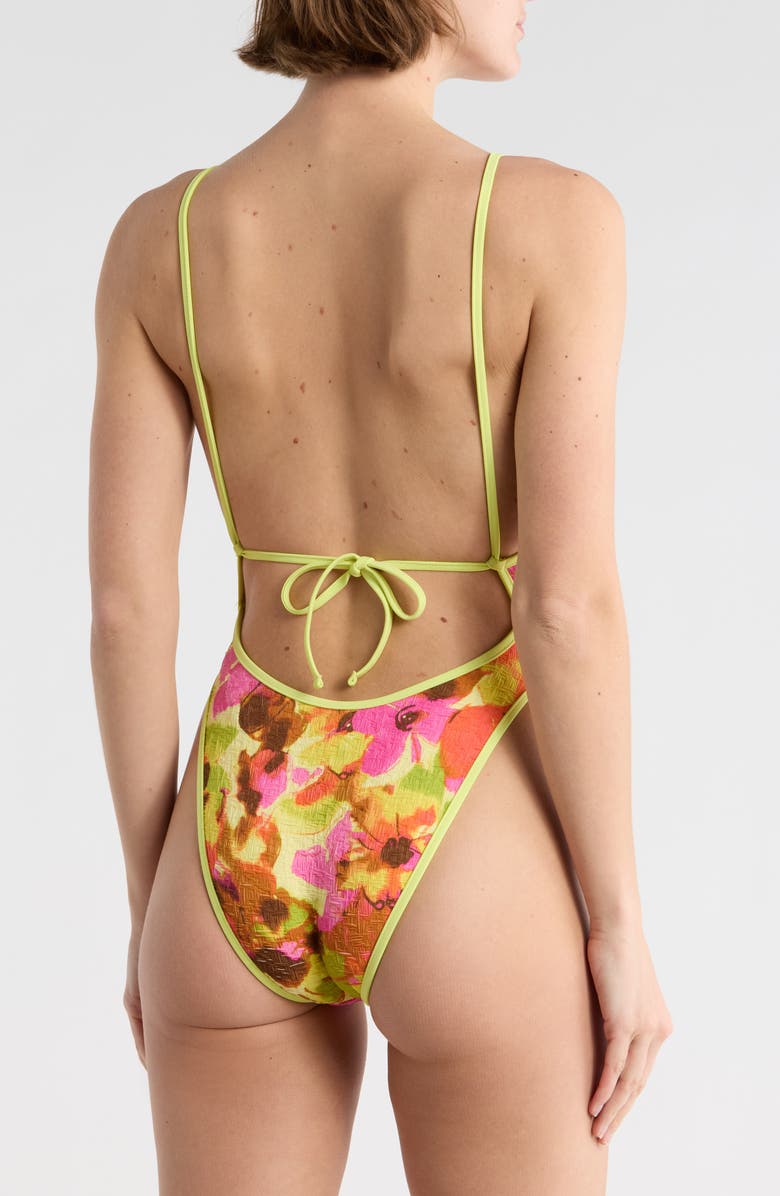 free-est by Free People Printed Amber One-Piece Swimsuit, Alternate, color, Pink Combo