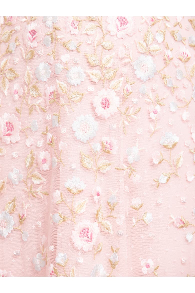 Ethereal Blooms Frill Ankle Gown, Alternate, color, Seashell/Multi