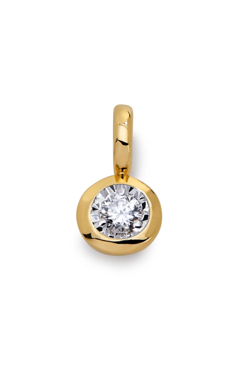 Lab Grown Solitaire Diamond Pendant, Main, color, 18CT GOLD VERMEIL / LAB DIA