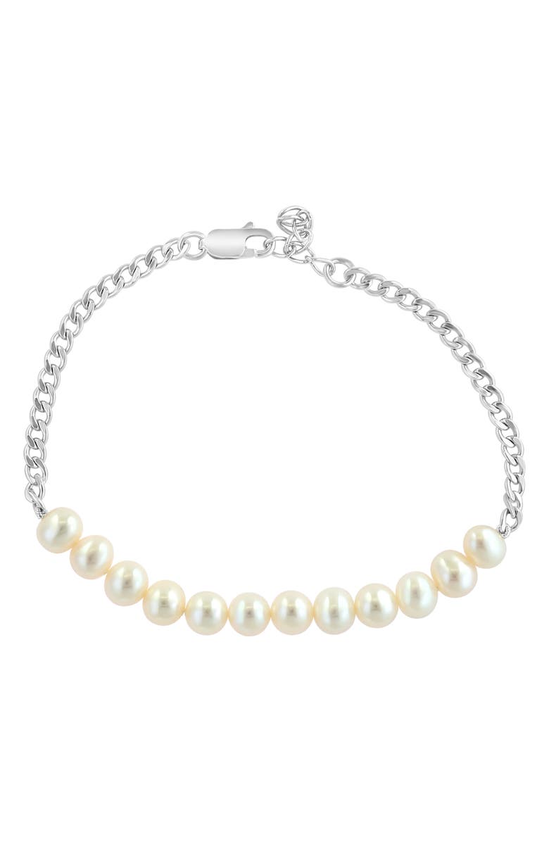 EFFY Sterling Silver Freshwater Pearl Bracelet, Main, color, 