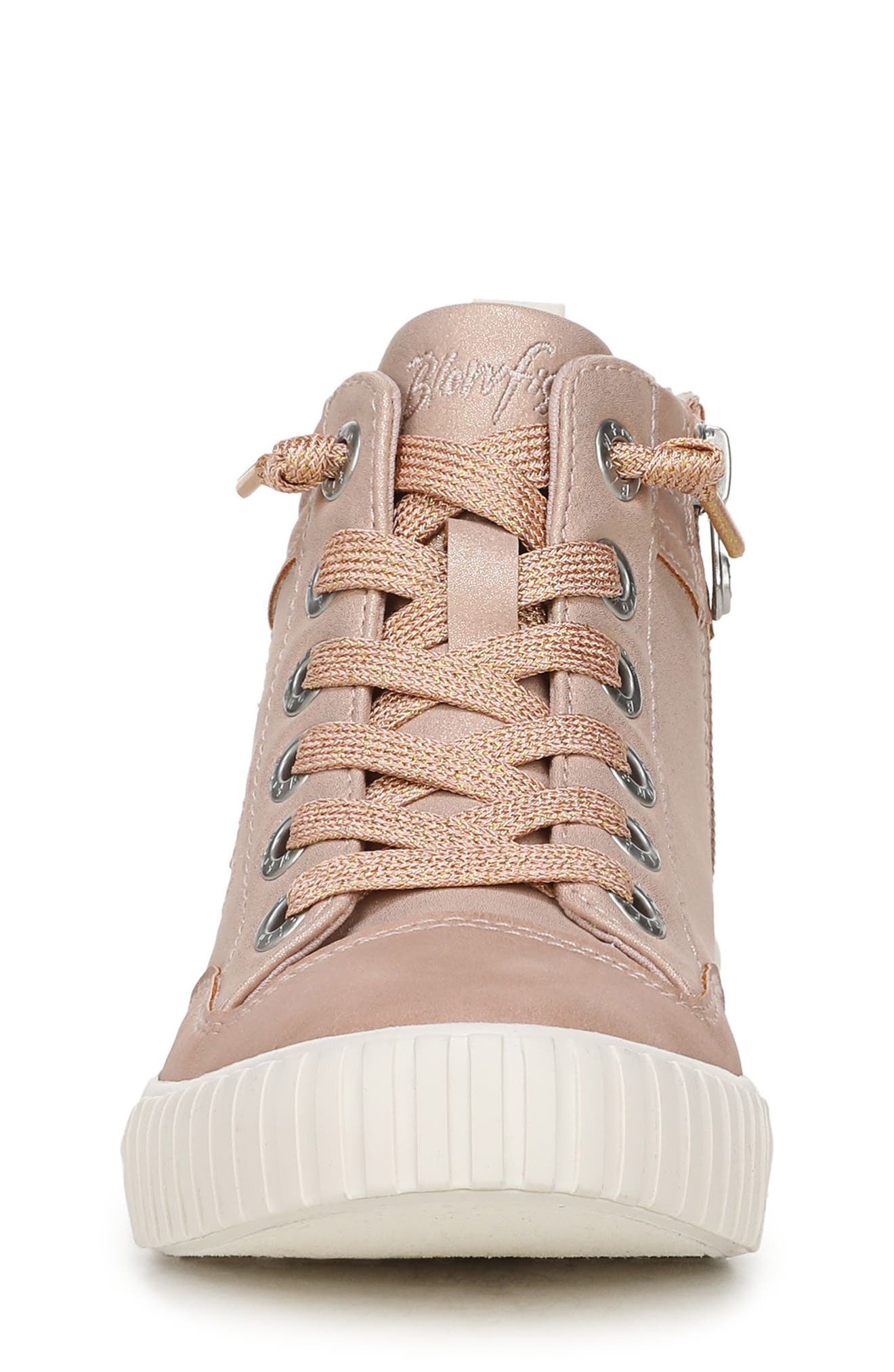 Kids' Wanderland Glitter Star High Top Sneaker, Alternate, color, BLUSH PINK / ROSE GOLD GLITTER