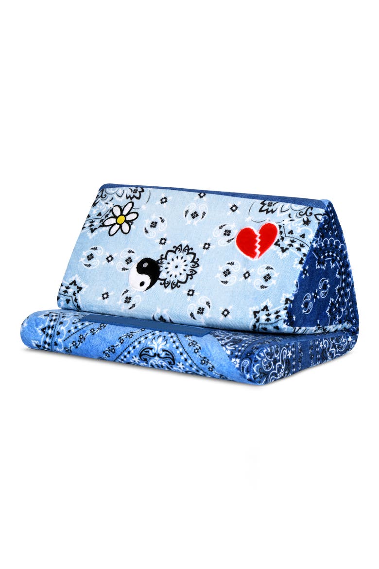 Denim Bandana Tablet Pillow, Main, color, MULTI