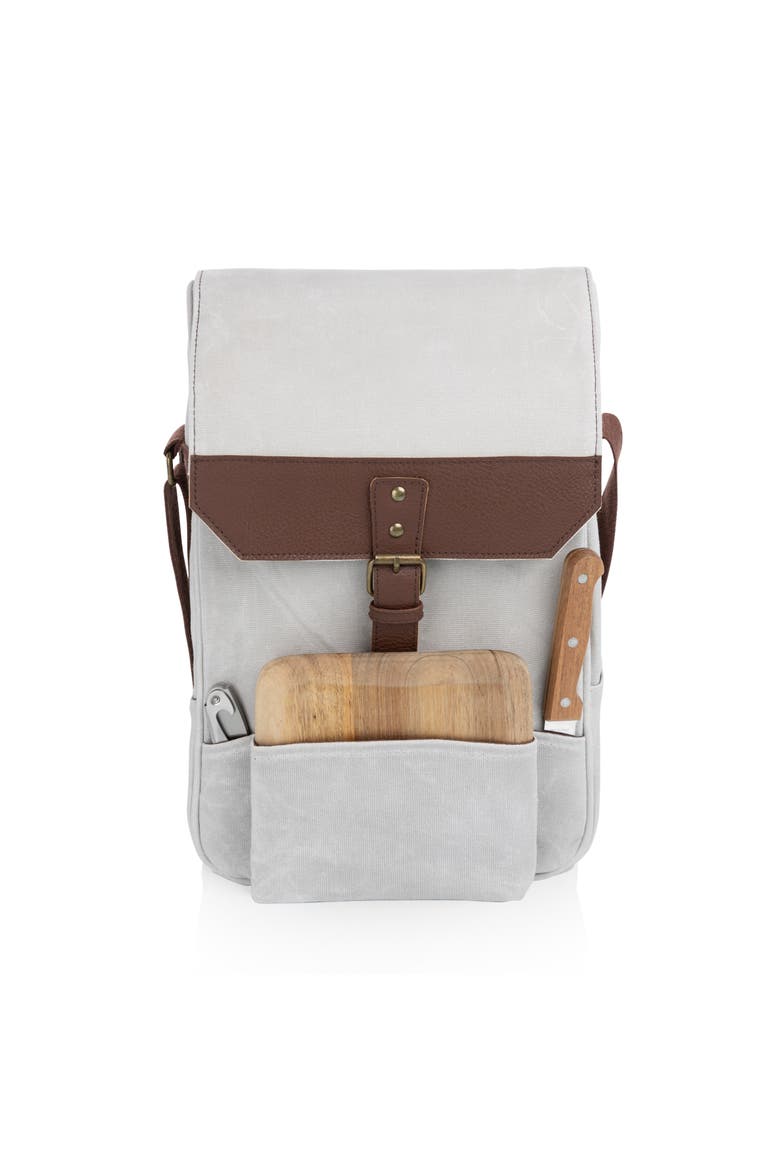 2 Bottle Insulated Wine & Cheese Cooler Tote, Alternate, color, White