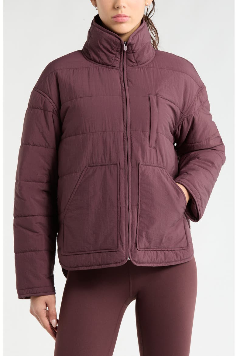 Quilted Packable Jacket, Alternate, color, BURGUNDY FUDGE