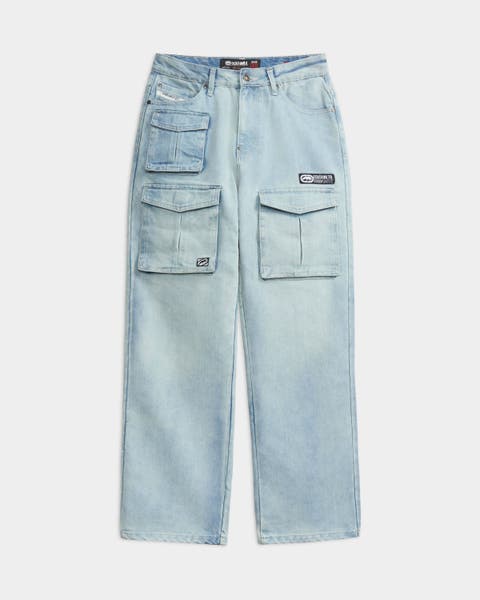 Triple Cargo Wide Denim Pants