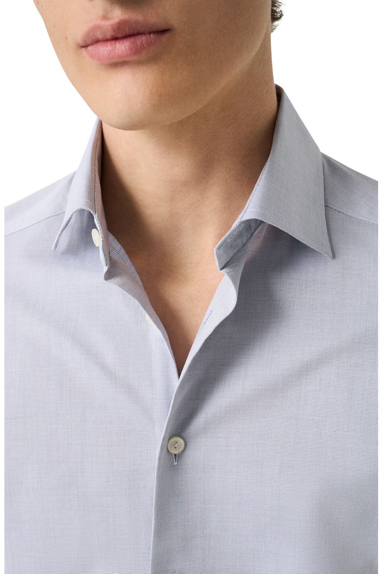 Contemporary Fit Cotton Twill Dress Shirt, Alternate, color, DARK BLUE