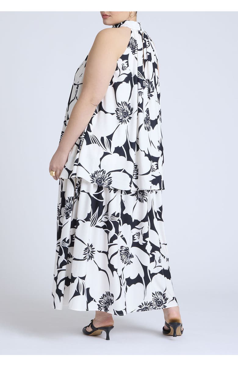 ELOQUII Double Layer Trapeze Maxi Dress, Alternate, color, 