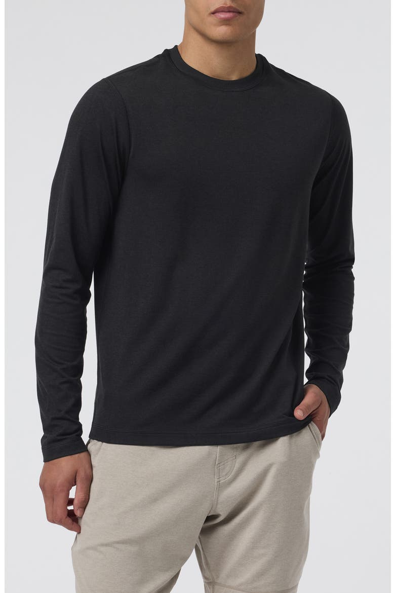 Ponto Performance Long Sleeve T-Shirt, Main, color, BLACK HEATHER