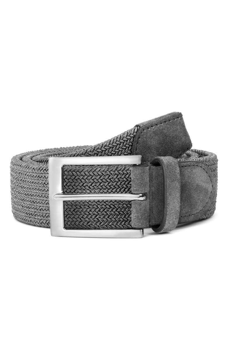 TO BOOT NEW YORK Woven Elastic Belt, Main, color, Braided Elastic Grey