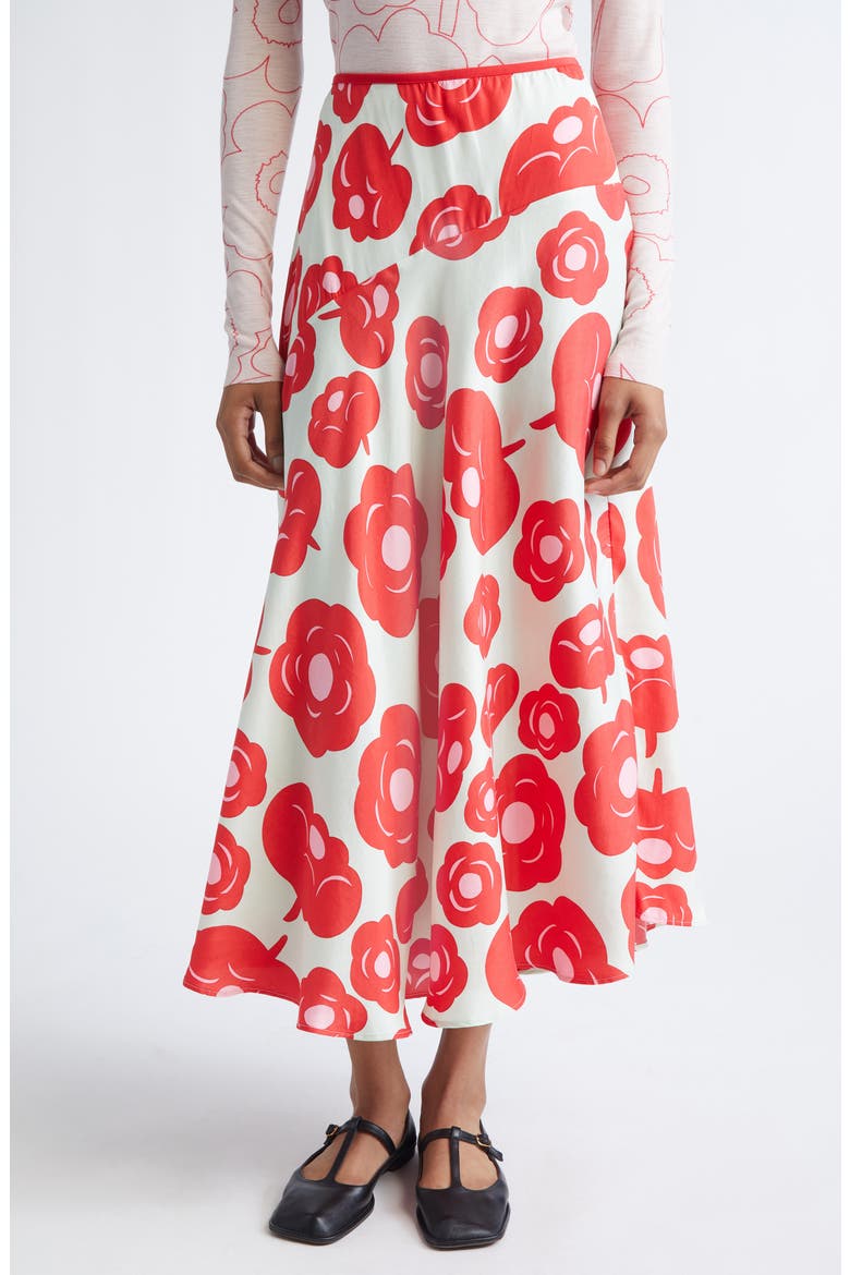 Tassit Tumma Maxi Skirt, Main, color, LIGHT TURQUOISE RED PINK