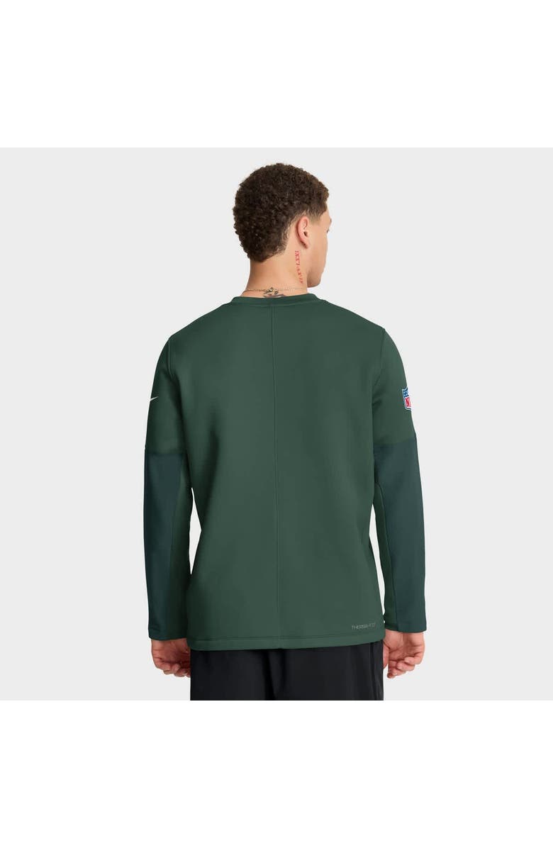 Nike Men's Nike Green Green Bay Packers Sideline Coach Therma-FIT Long Sleeve T-Shirt, Alternate, color, Green