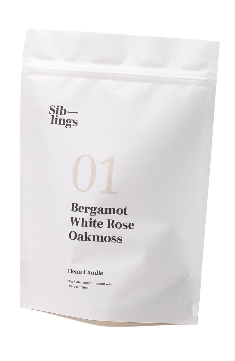 SIBLINGS No 01 Rose Refillable Candle, Main, color, Bergamot White Rose