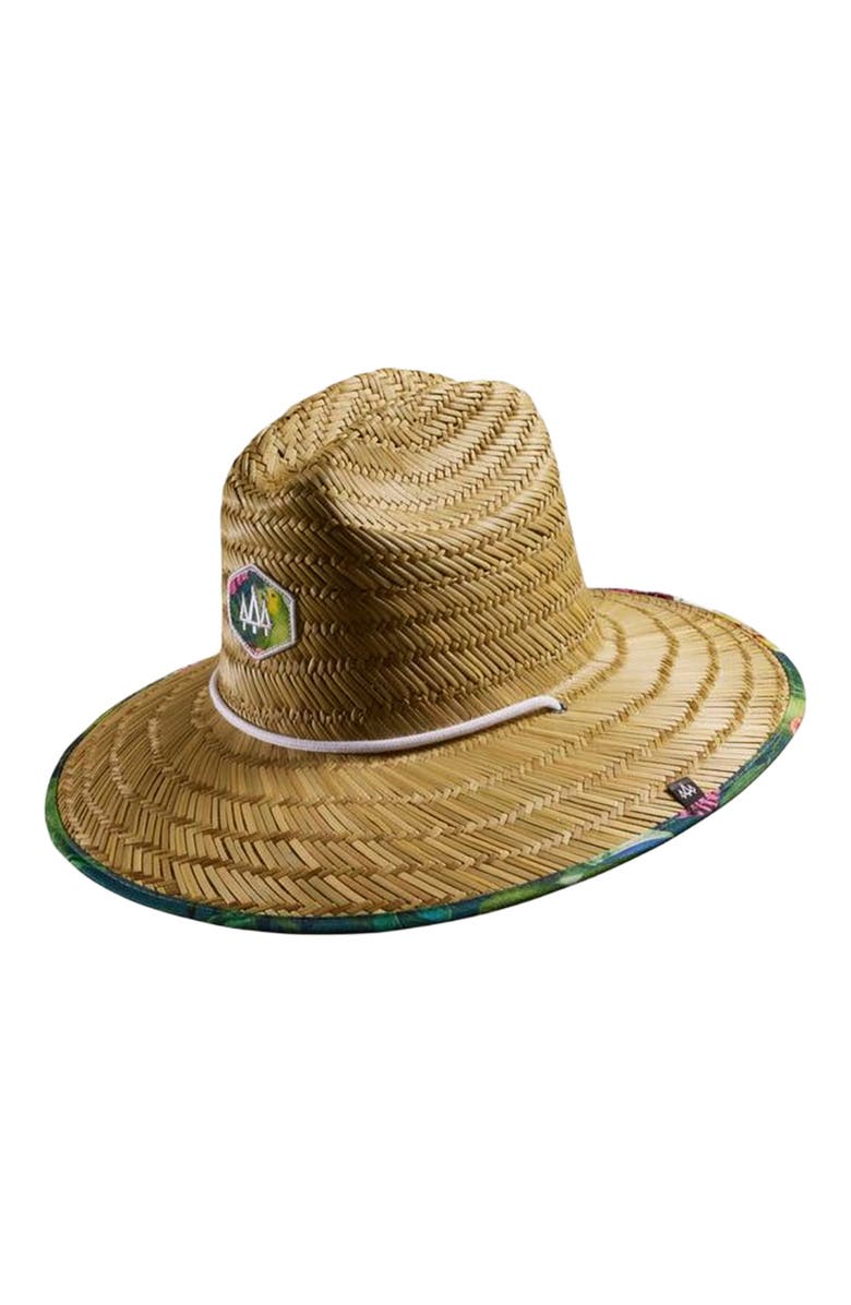 Hemlock Caicos Straw Lifeguard Hat, Main, color, Parrots