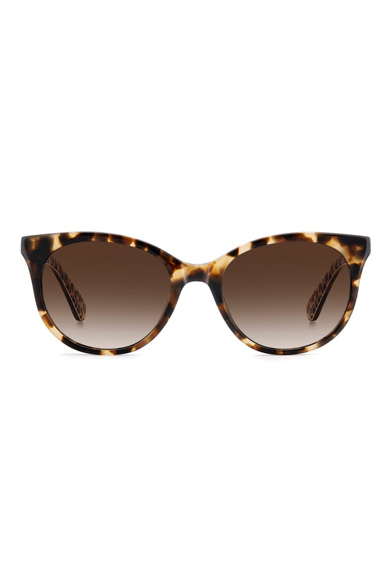 karlee 53mm gradient round sunglasses, Main, color, HAVANA / BROWN