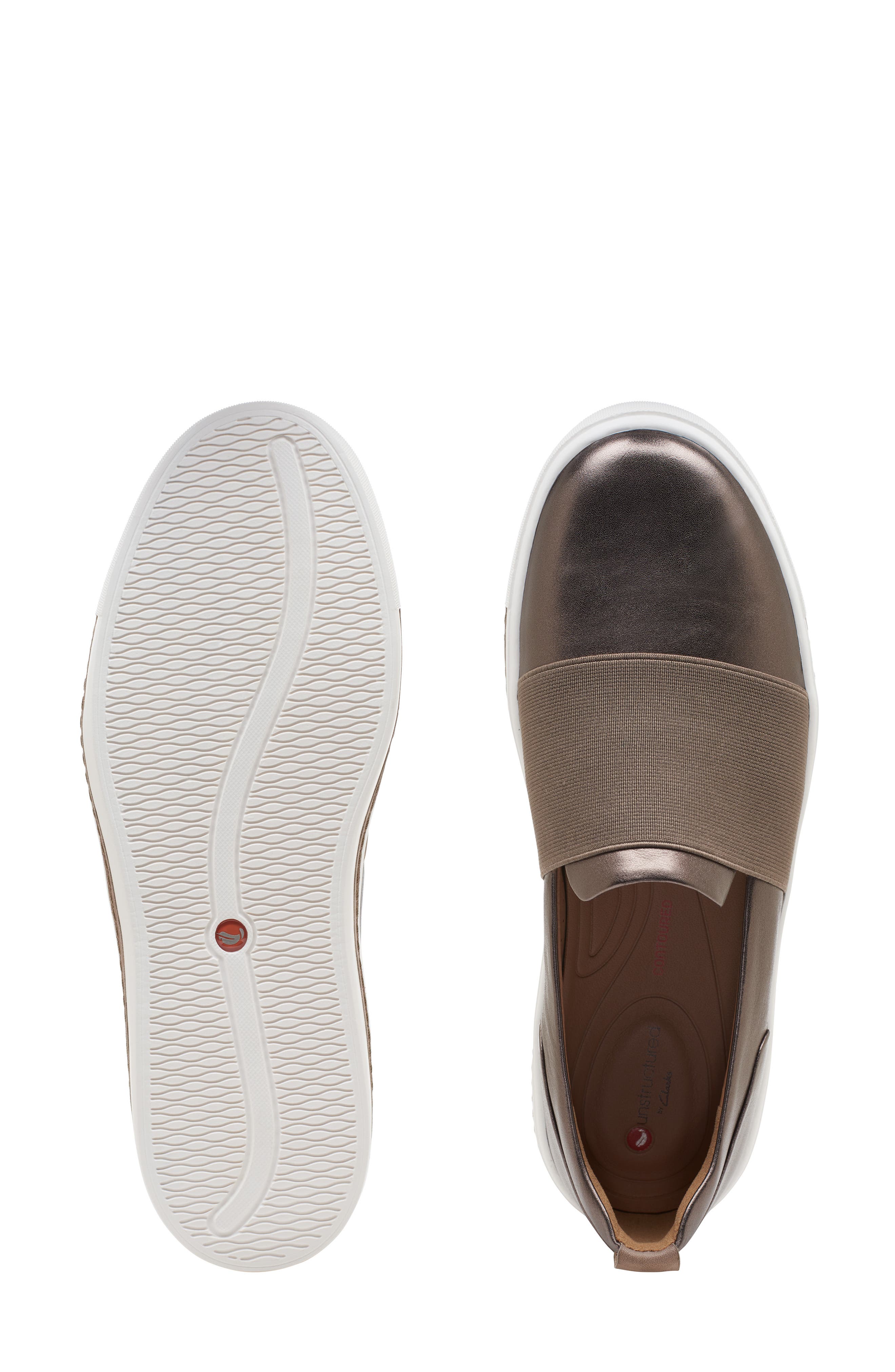 Un Maui Step Sneaker, Alternate, color, PEBBLE METALLIC LEATHER
