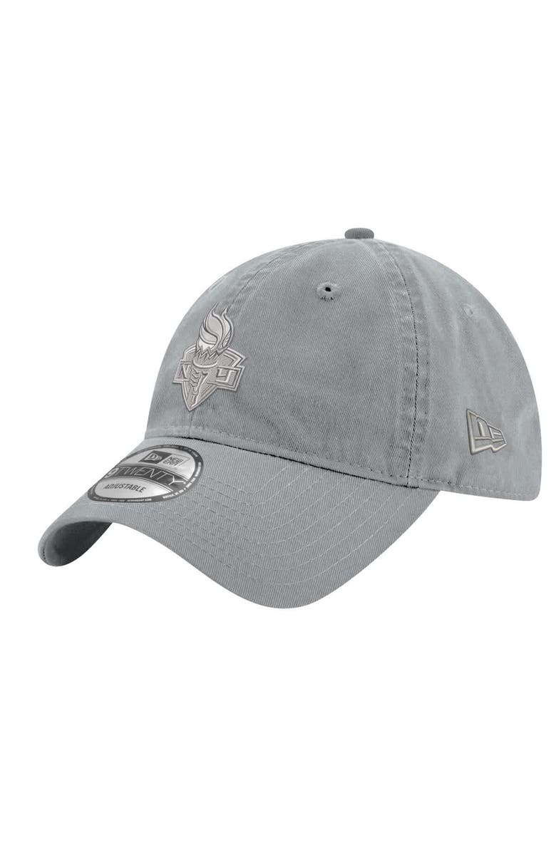 New Era Unisex New Era Gray New York Liberty Core Tonal 9TWENTY Adjustable Hat, Main, color,