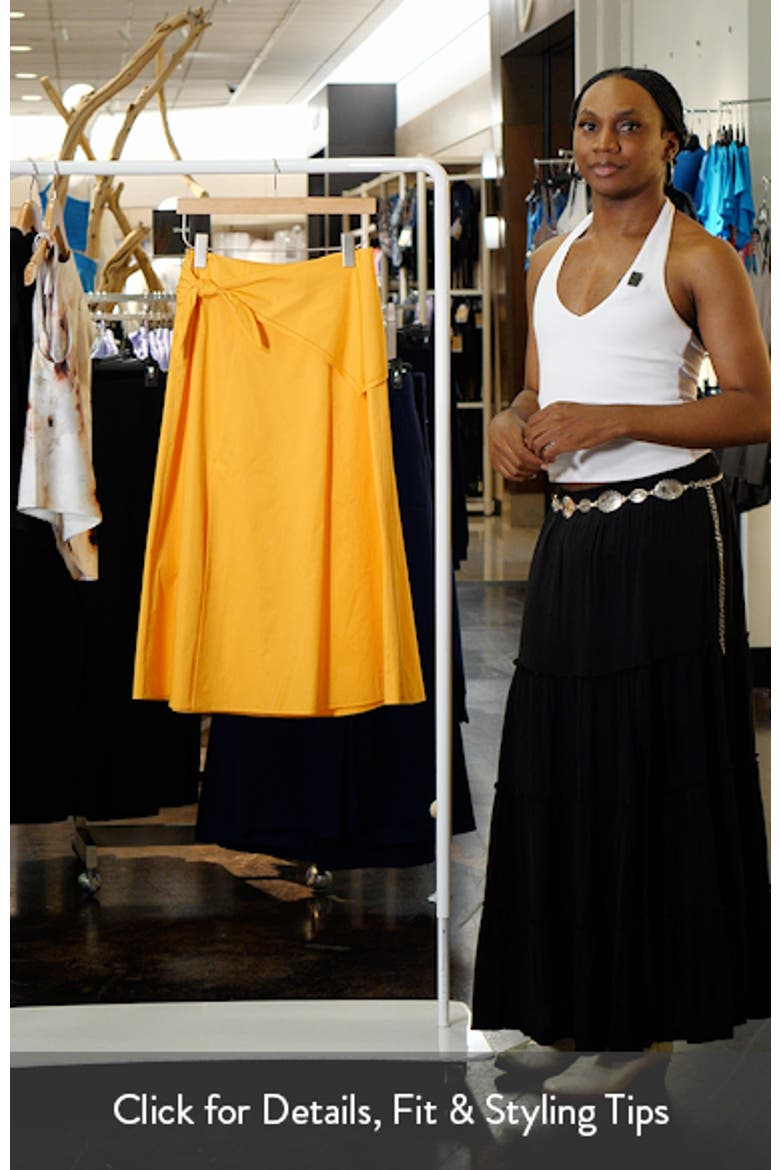 Scarf Tie Midi Skirt video