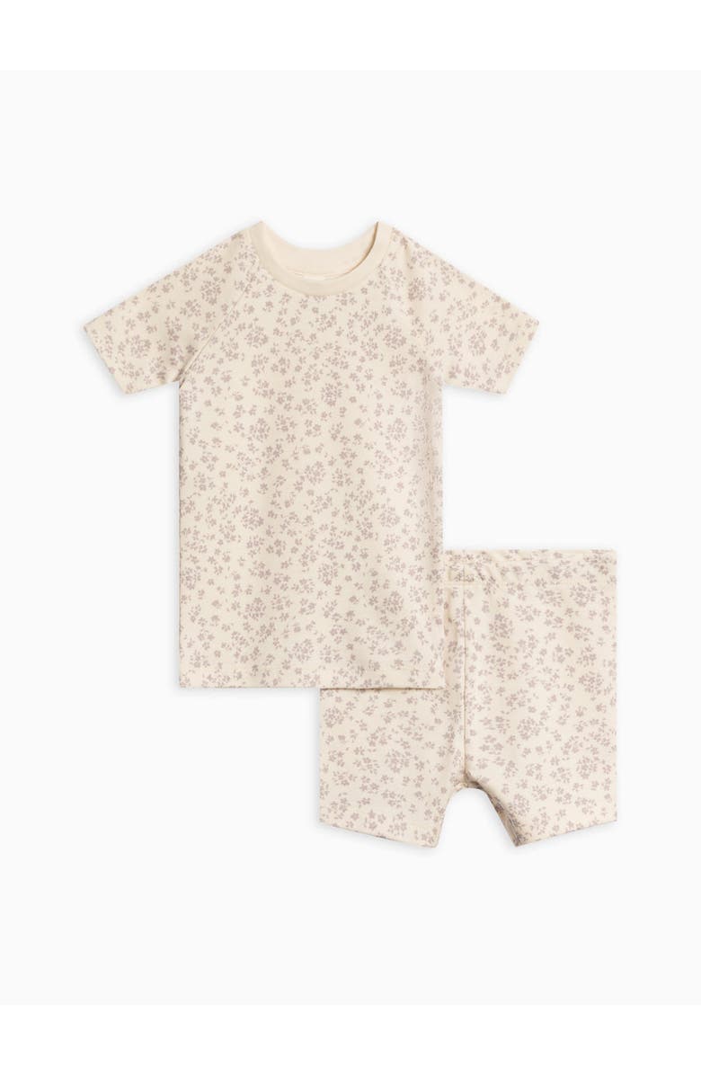 Colored Organics Organic Cotton 2-Piece Short Sleeve Jammie Set, Main, color, Maria Floral / Lilla