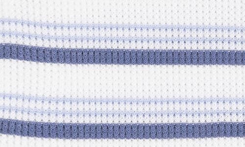 Angel Dear Vintage Stripe Footie In Blue