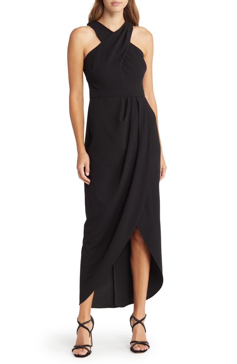 Xscape Evenings Halter Neck Midi Dress, Main, color,