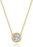 Lafonn Bezel Simulated Diamond Solitaire Pendant Necklace