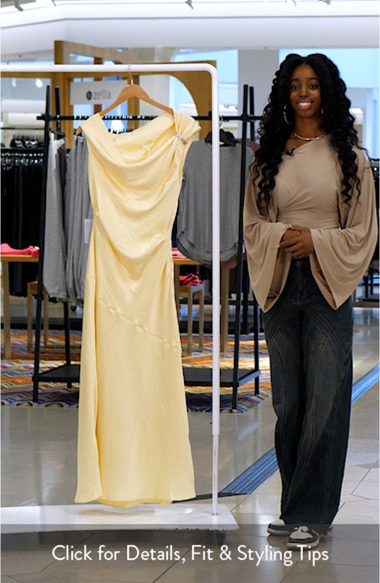 Hiedra One-Shoulder Gown, sales video thumbnail