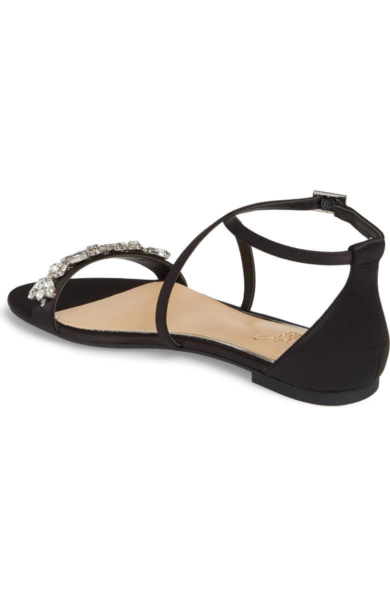 Jewel Badgley Mischka Tessy Embellished Sandal, Alternate, color,