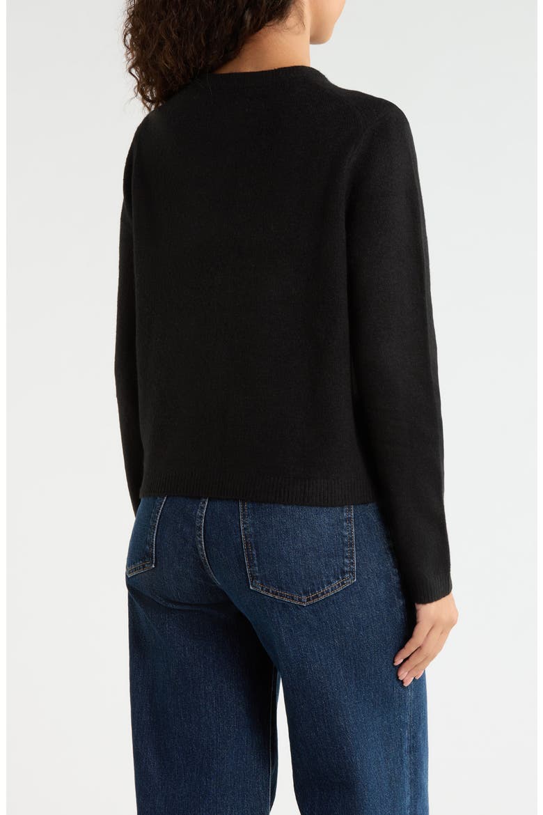 Floral Embroidered Cardigan, Alternate, color, CAVIAR