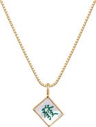 MADE BY MARY Mahjong Tile Box Chain Necklace