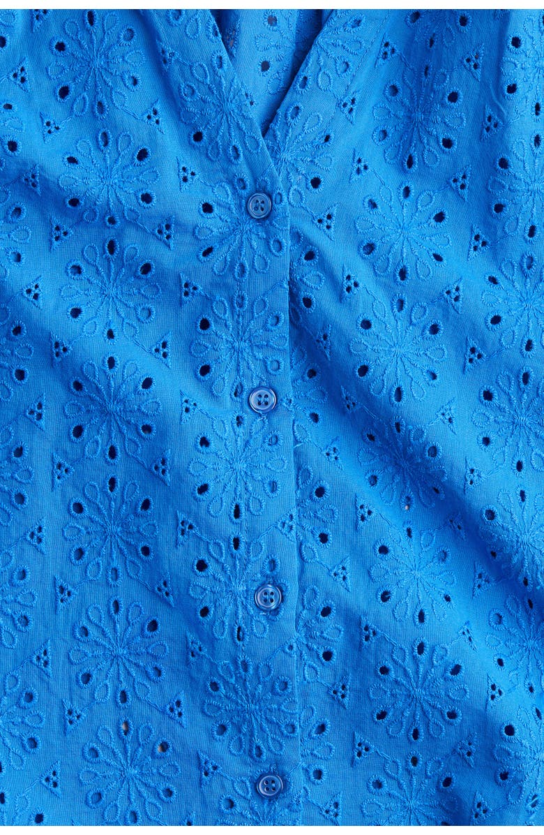 H&M Broderie Anglaise Blouse, Alternate, color, Blue