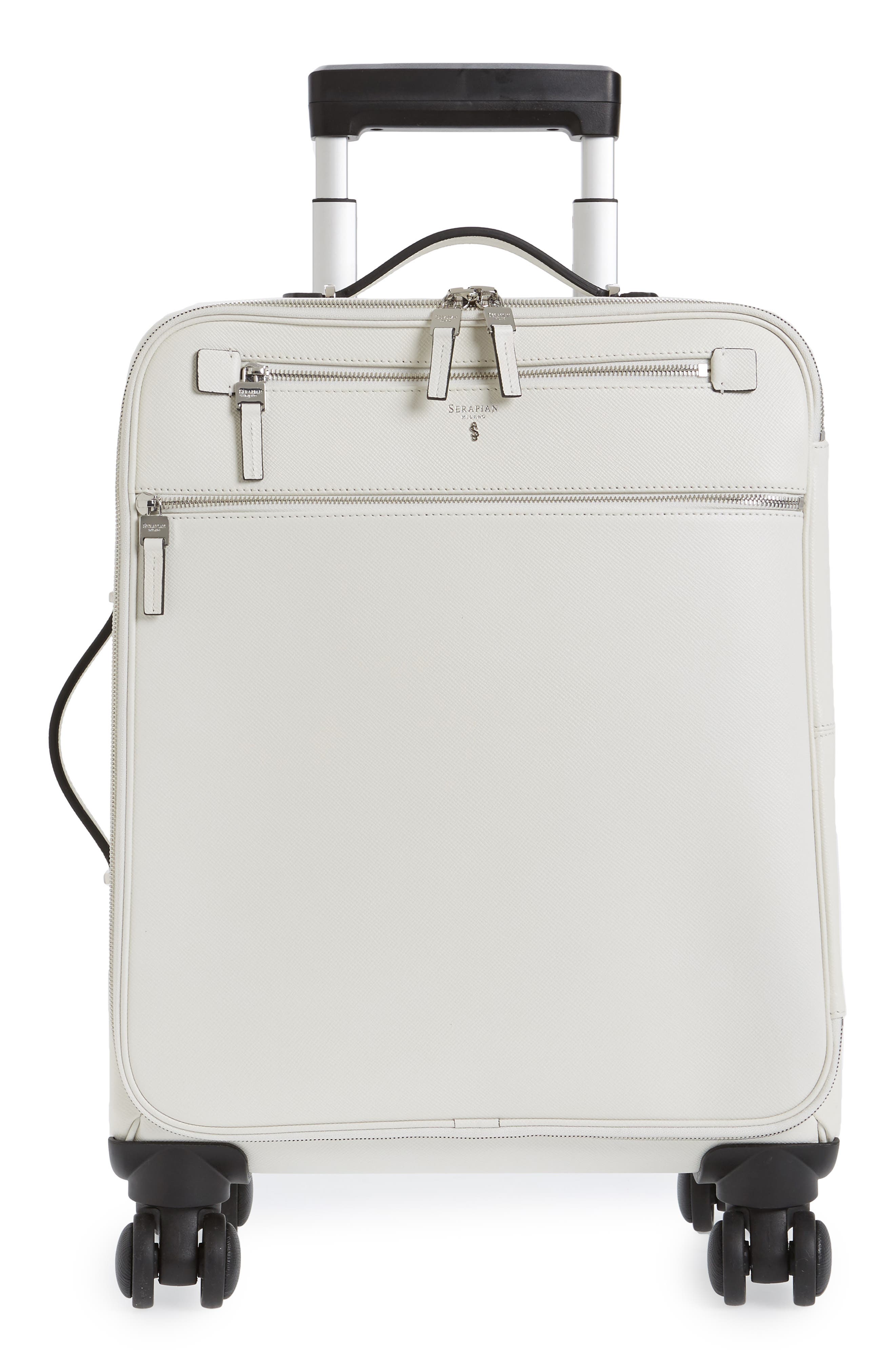 Serapian Milano Trolley Spinner Wheeled Carry-On Suitcase, Main, color, 