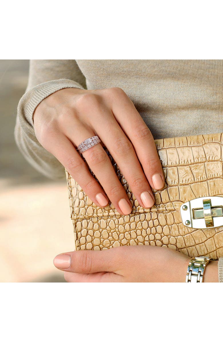 Julianna B. Diamond Filigree Bridal Ring Set, Alternate, color, Sterling Silver