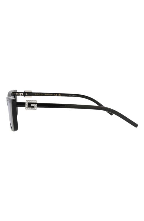 Gucci 53mm Cat Eye Sunglasses In Black