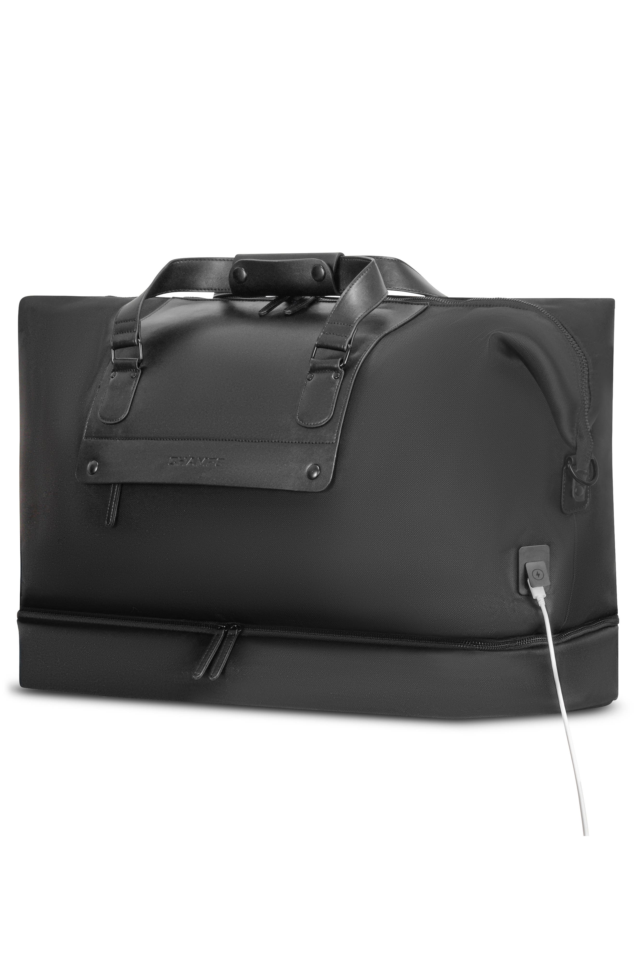 CHAMPS Waterproof Nylon Duffle Bag, Alternate, color, Black