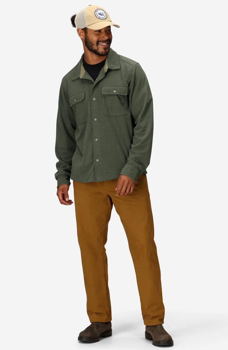 Marmot Felton Long Sleeve Fleece Snap-Up Shirt, Alternate, color, Olive Grove Heather