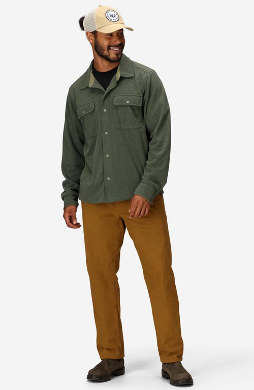 Marmot Felton Long Sleeve Fleece Snap-up Shirt In Green