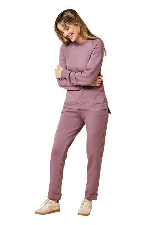 Athleisure Crewneck and Crop Pant Set