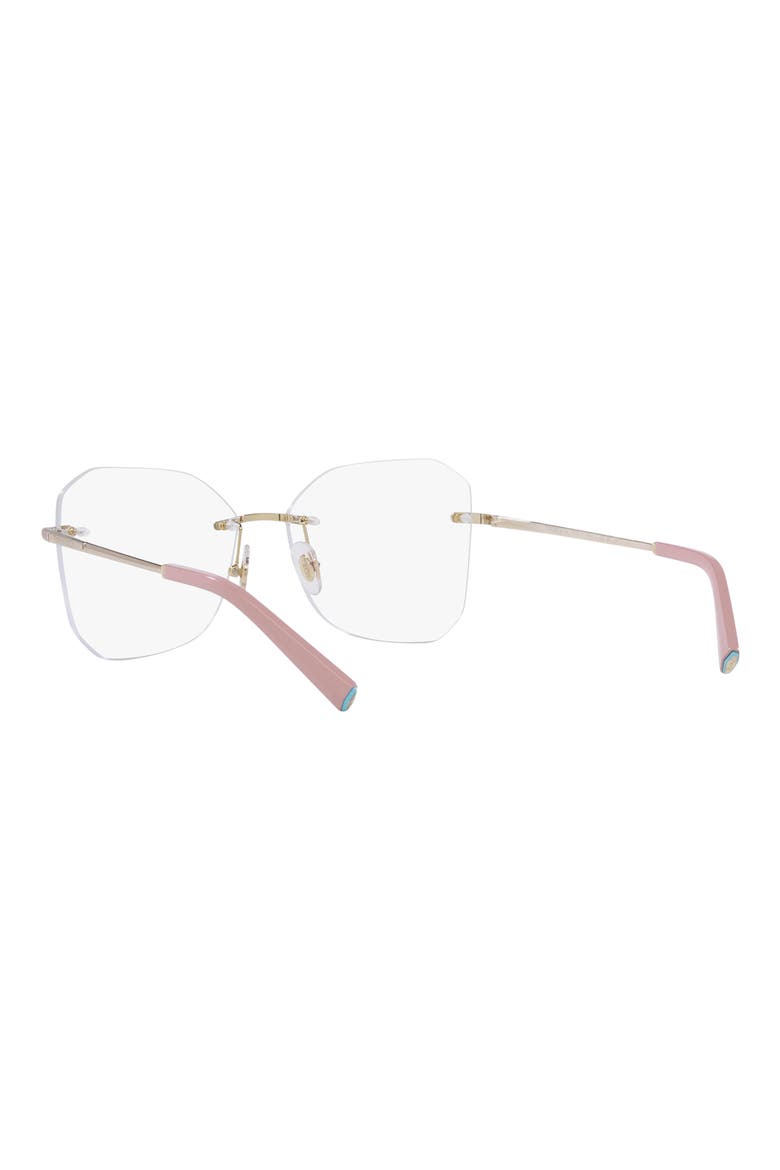 55mm Rimless Irregular Optical Glasses, Alternate, color, PALE GOLD