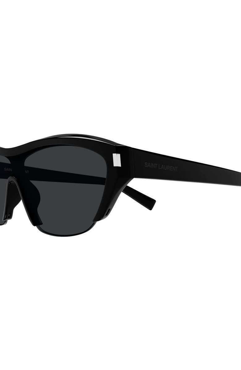 Saint Laurent SL 704 99mm Semi Rimless Mask Sunglasses, Alternate, color, 