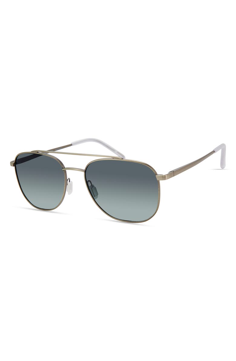 Eco Cebu 56mm Polarized Aviator Sunglasses, Alternate, color,