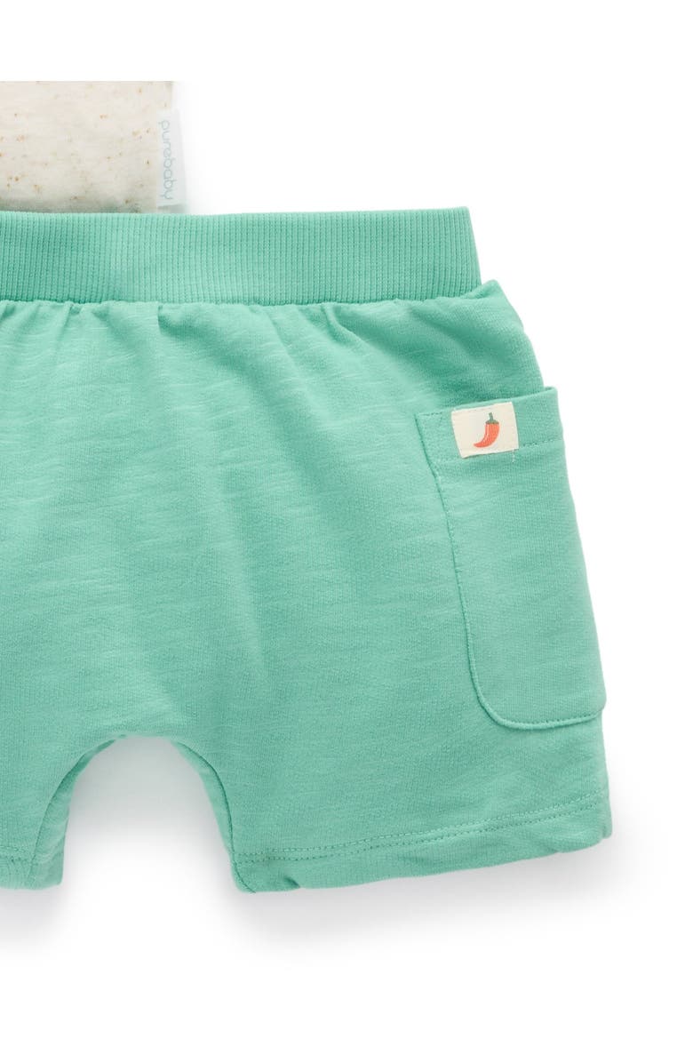 Purebaby Small Bites Tee and Short Set, Alternate, color, Iguana