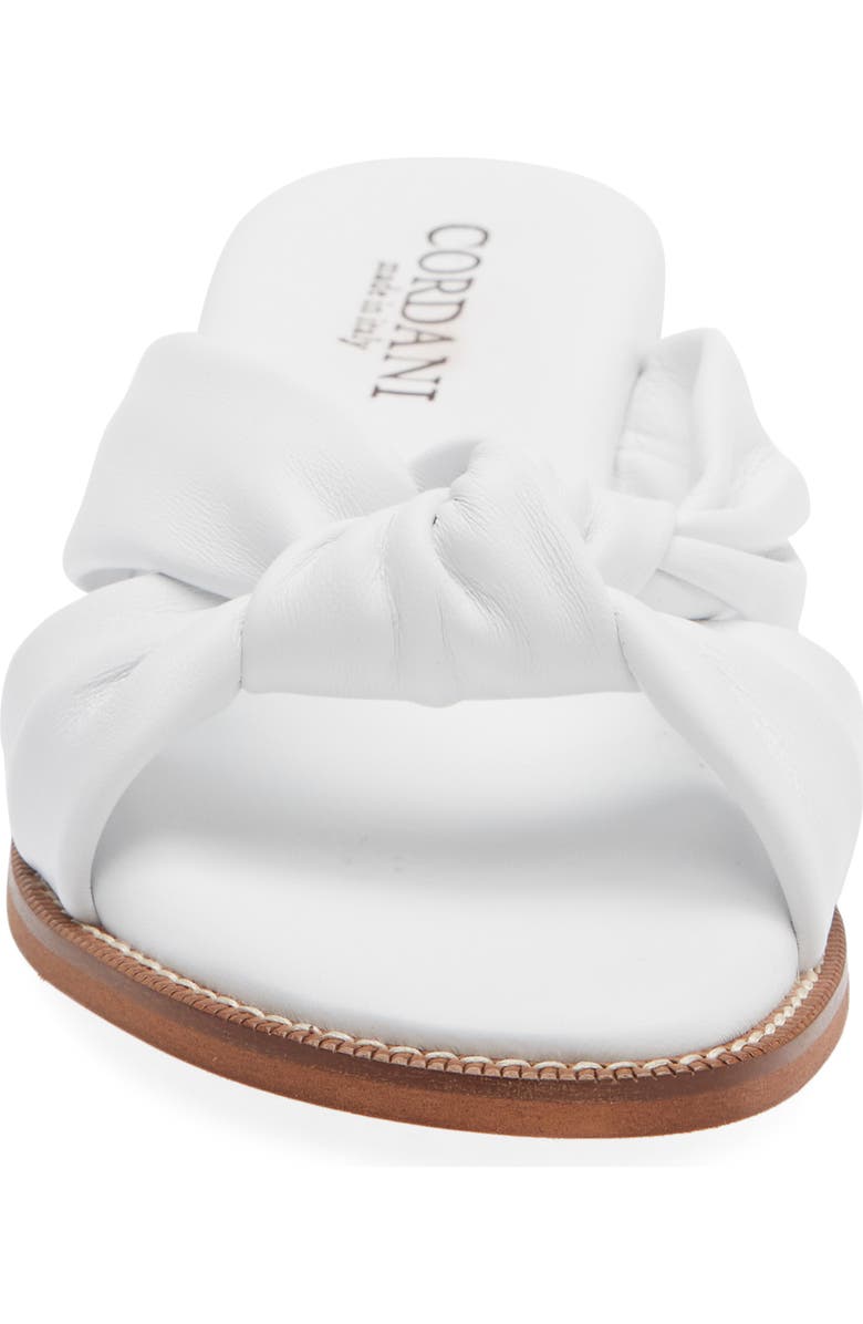 Cordani Hudson Slide Sandal, Alternate, color, White Leather