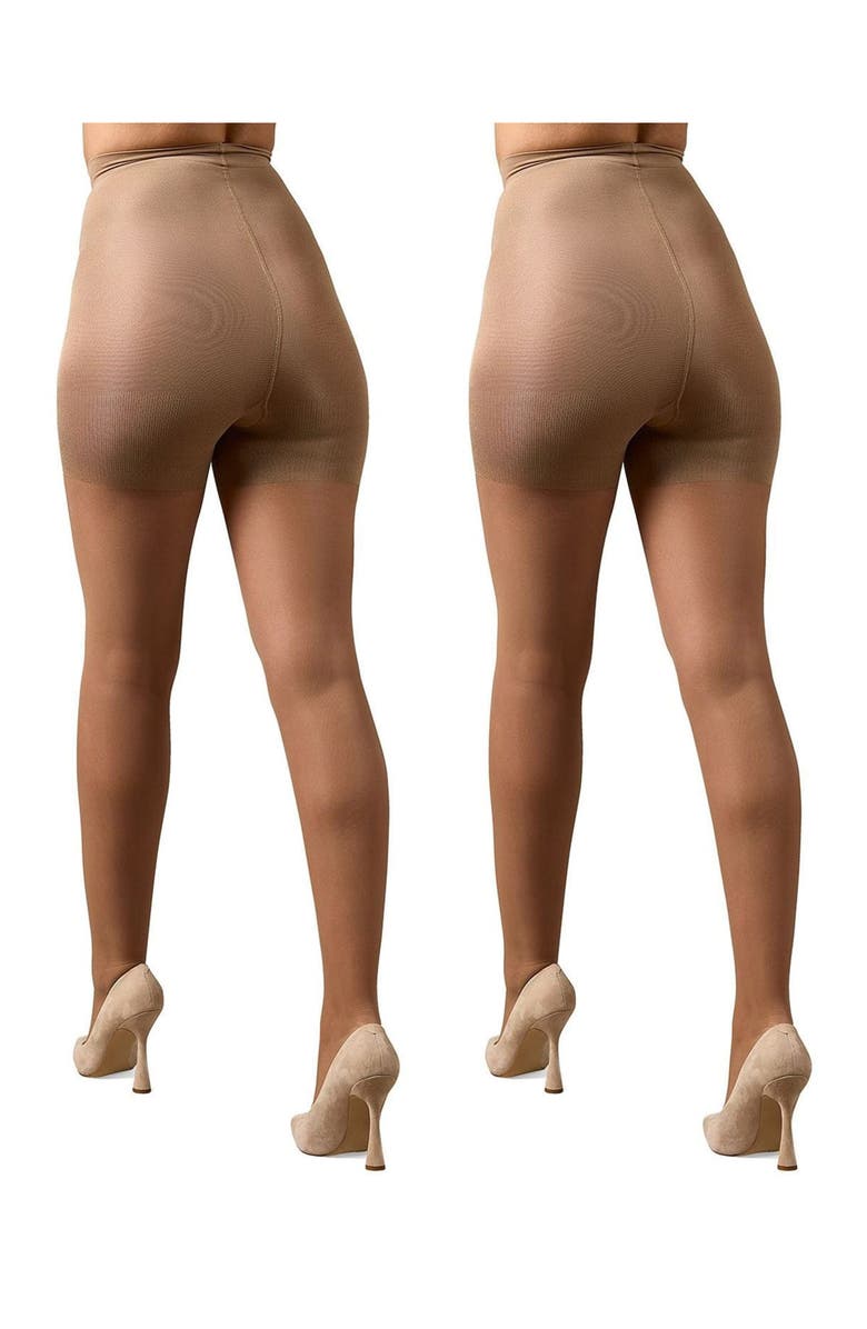 MeMoi 2-Pack Smoother Tights, Alternate, color, Honey