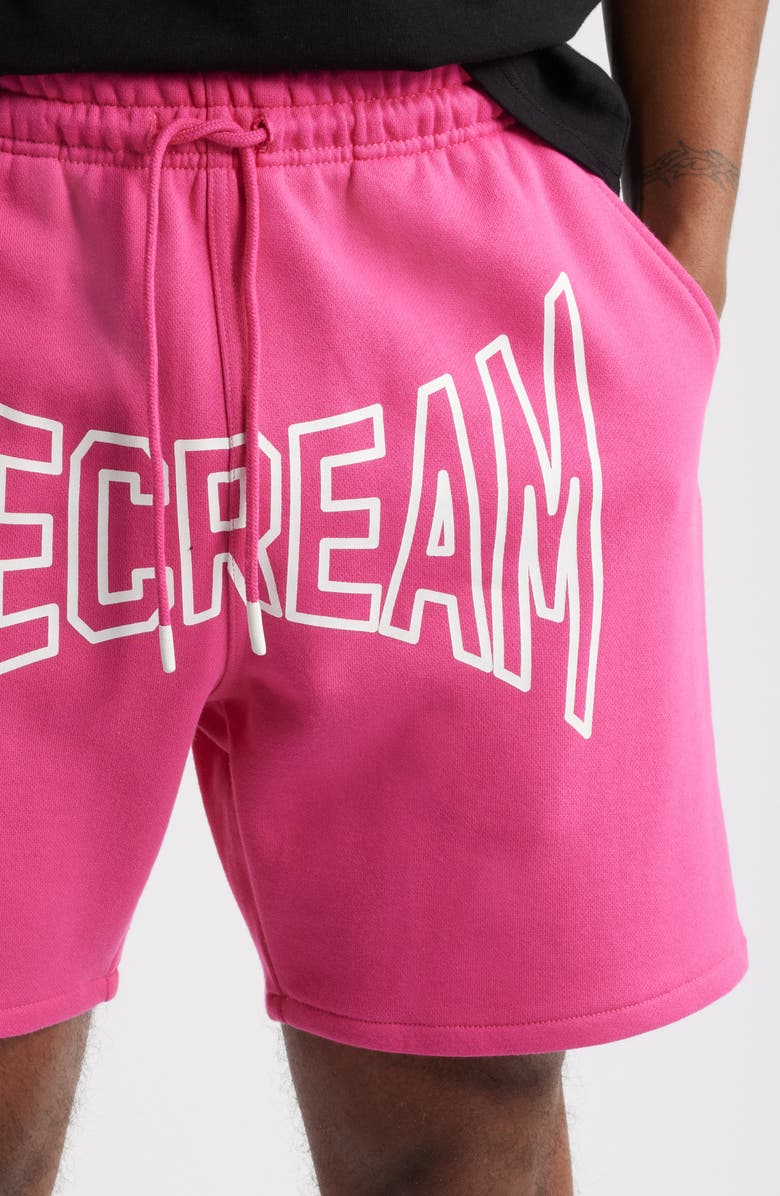 ICECREAM Shot Cotton French Terry Sweat Shorts, Alternate, color, Beetroot Purple