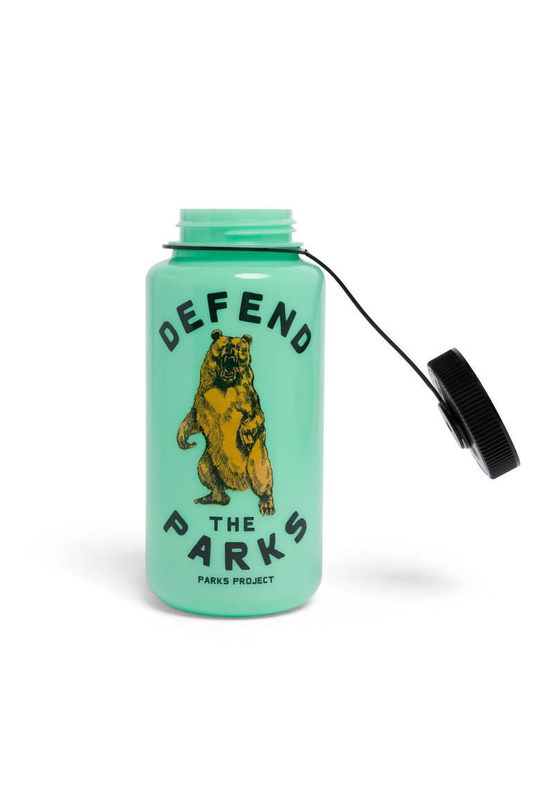 Defend the Parks Water Bottle, Alternate, color, Green