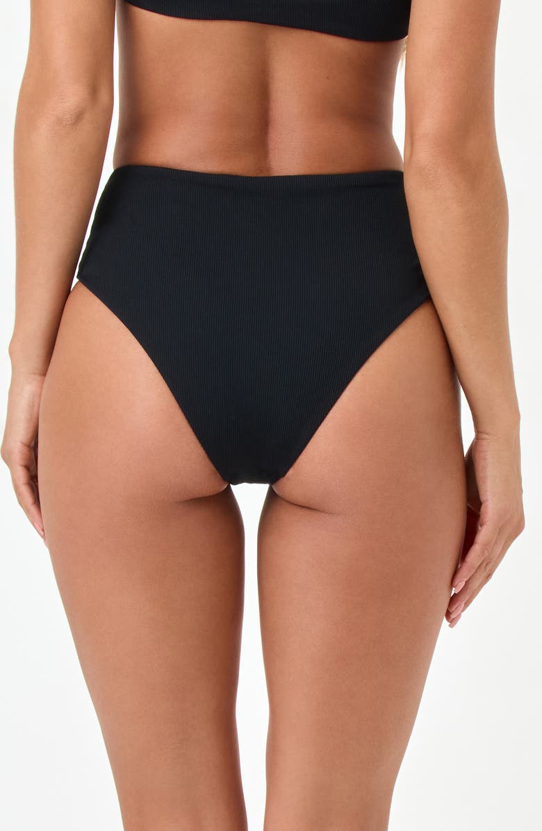 LSPACE Soleil High Waist Rib Bikini Bottoms, Alternate, color, 