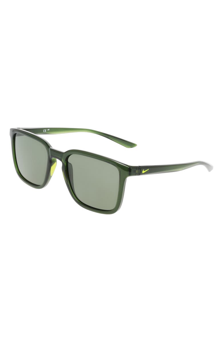 Nike Circuit 55mm Square Sunglasses, Alternate, color, Sequoia / Green