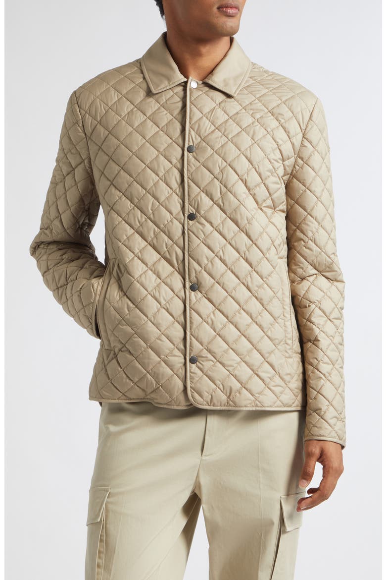 Avrelie Quilted Shirt Jacket, Main, color, SAND